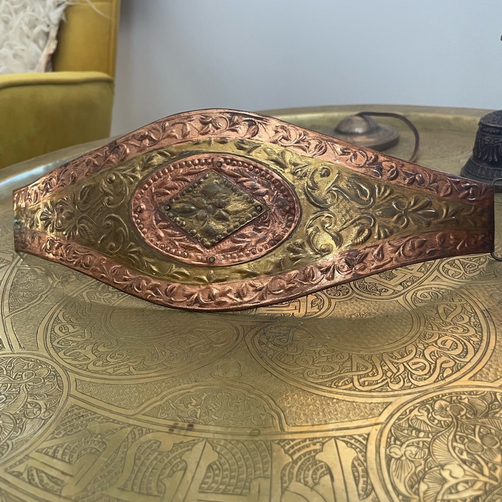 Vintage Brass and Copper Decorative Belt